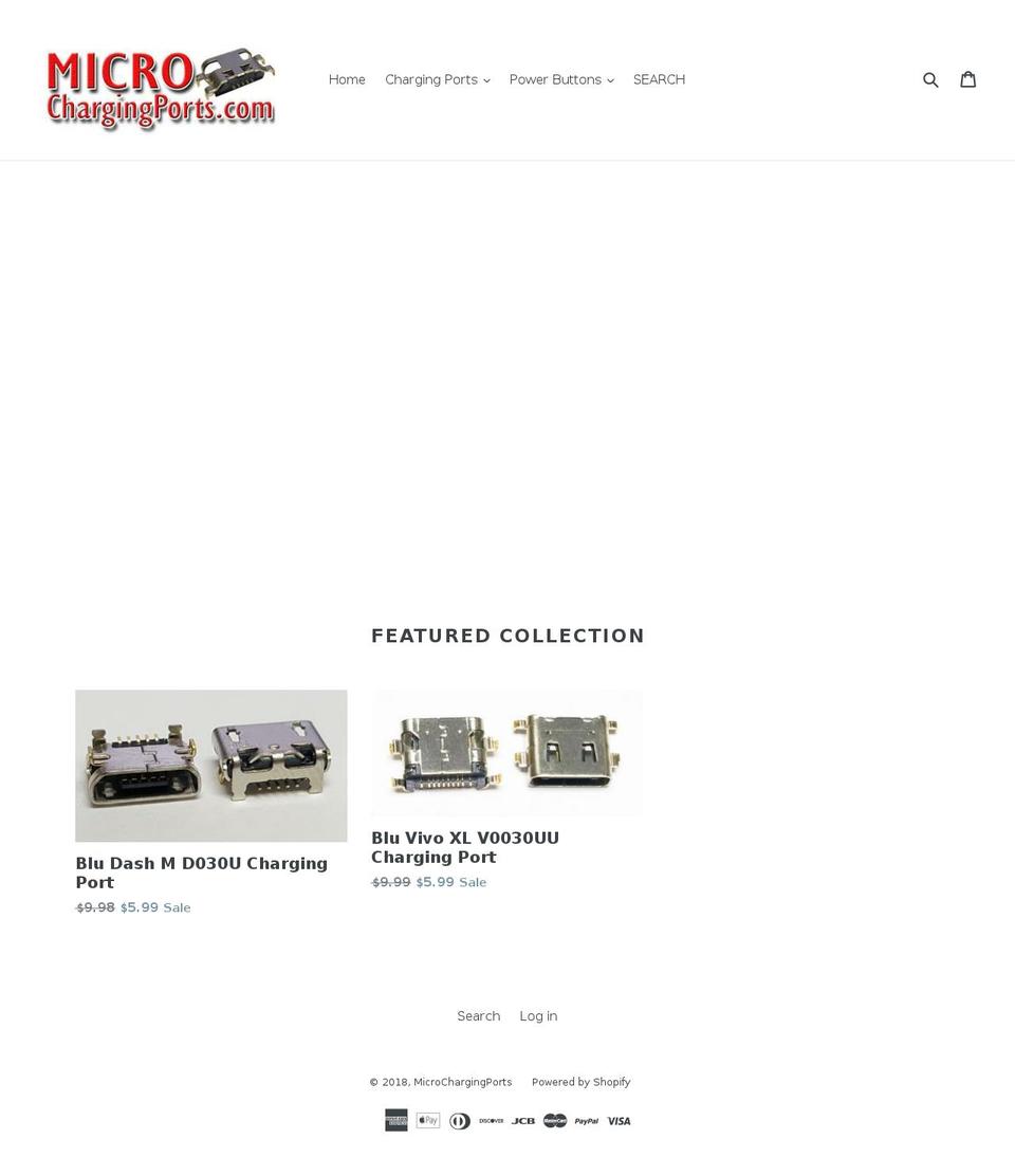 microchargingports.com shopify website screenshot