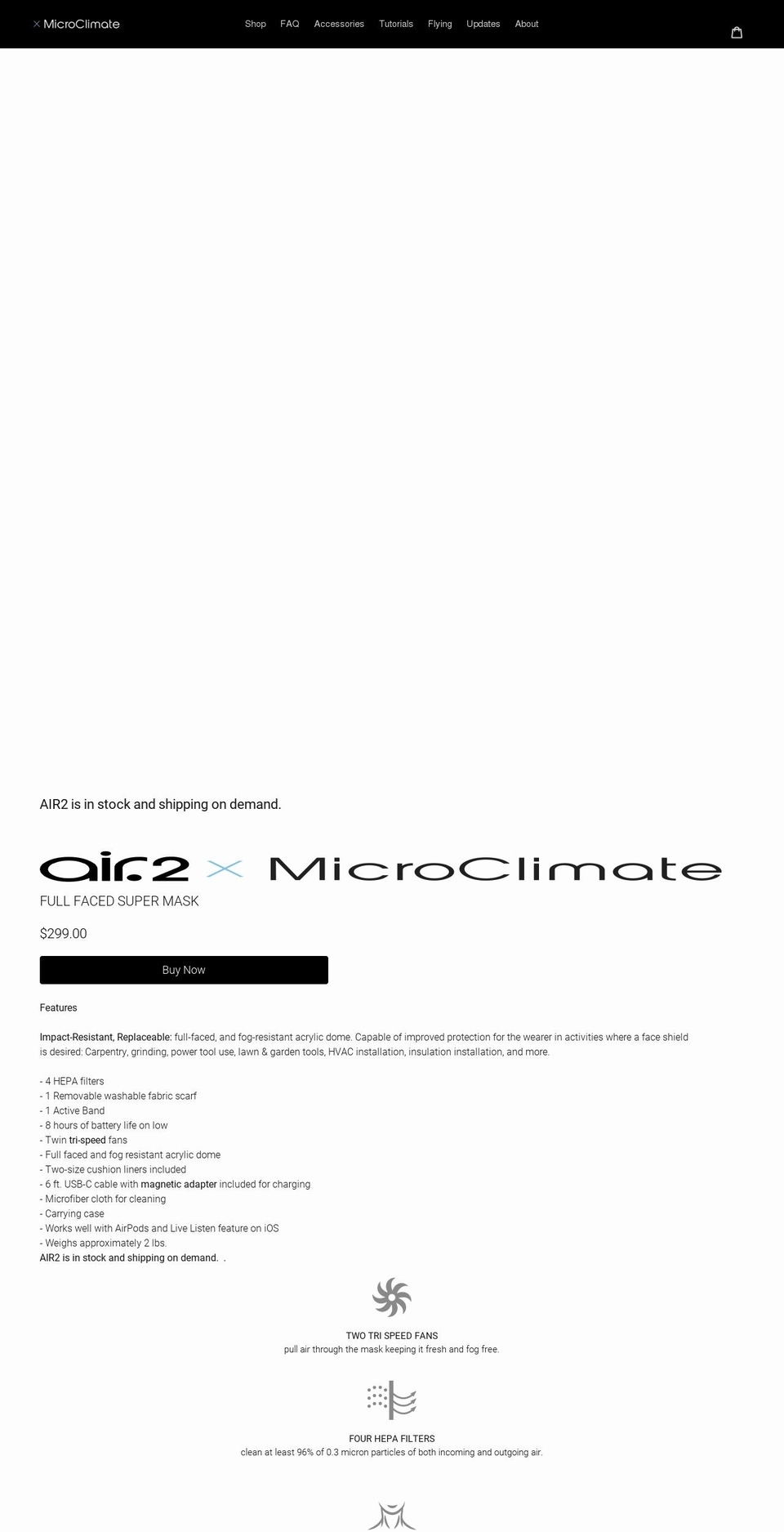 microclimate.com shopify website screenshot