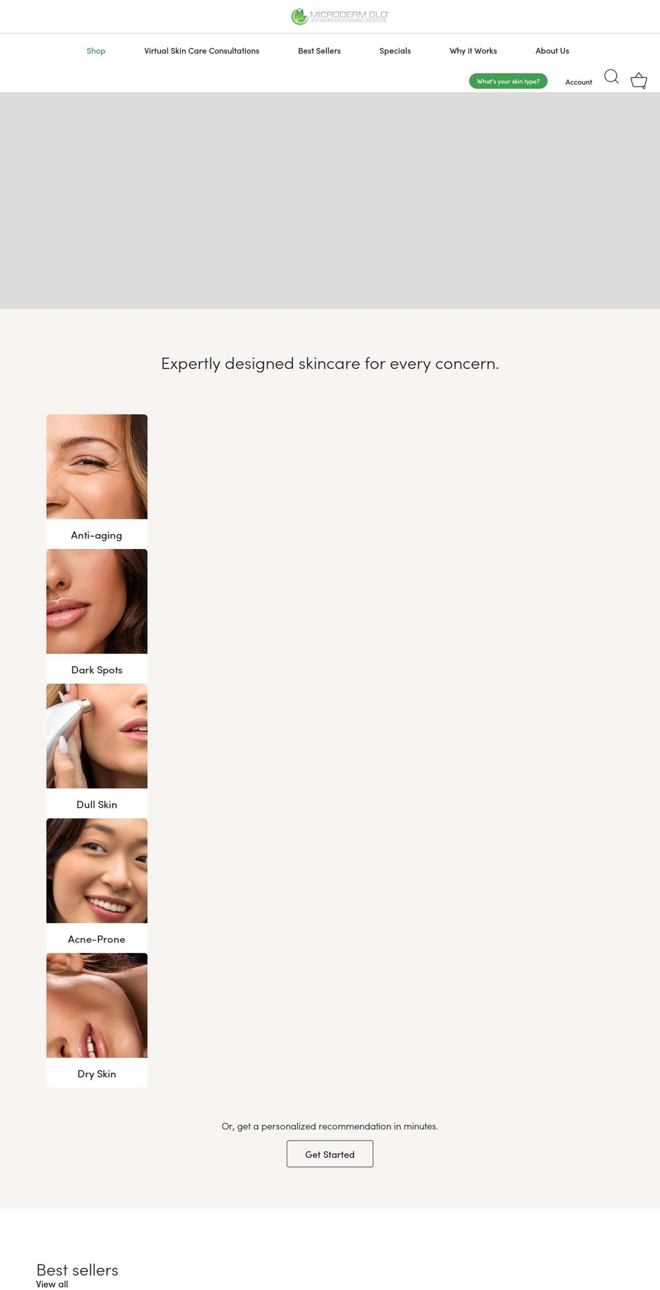 Single Product Shopify theme site example microdermglo.com