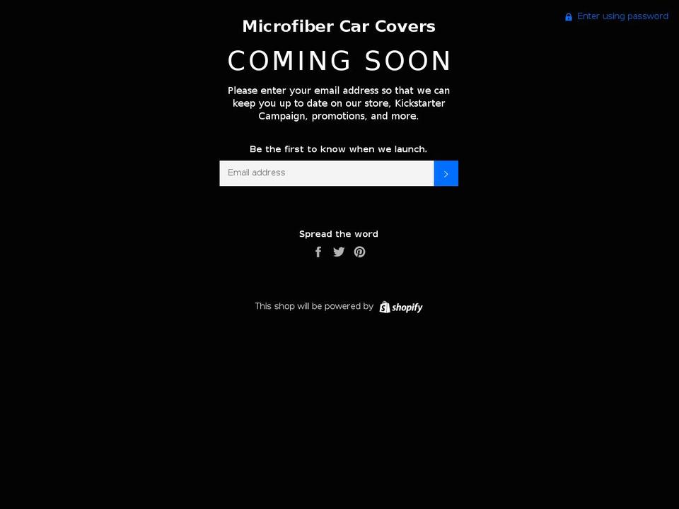 microfibercarcovers.com — Shopify storefront screenshot