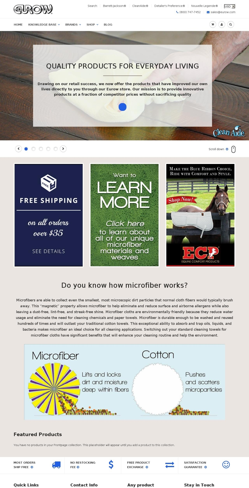 microfibersite.com — Shopify storefront screenshot
