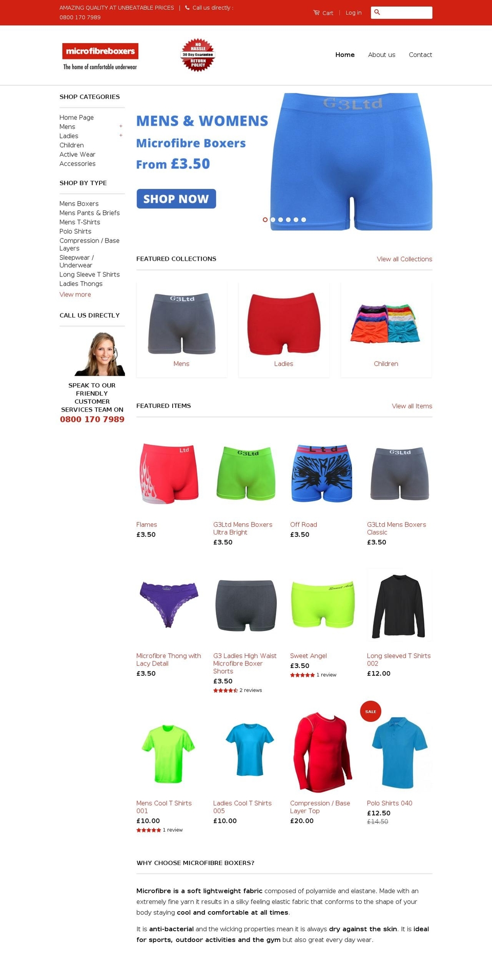 microfibreboxers.com shopify website screenshot