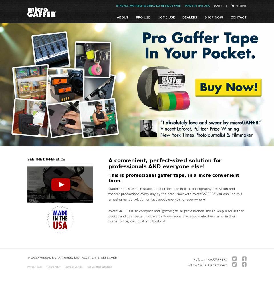 microgaffer.com shopify website screenshot