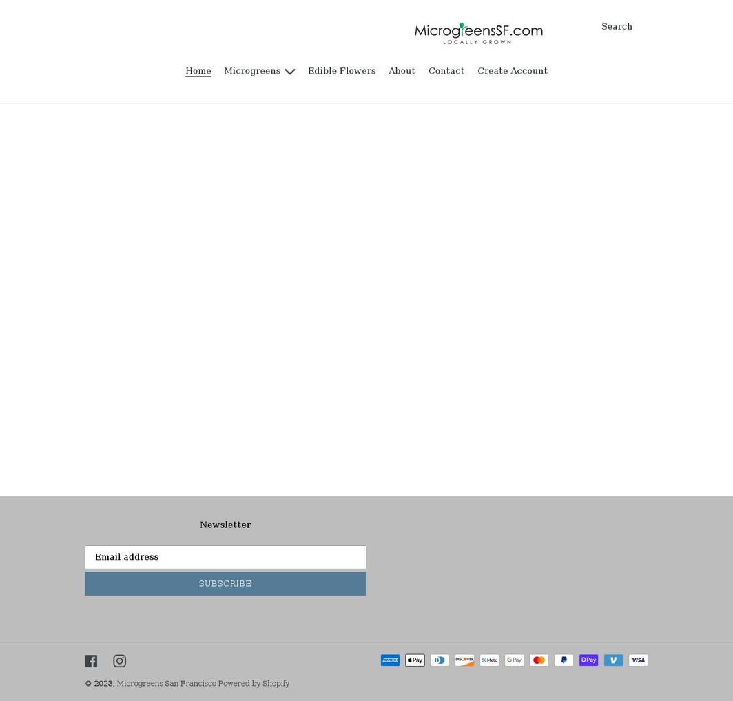 microgreenssf.com shopify website screenshot