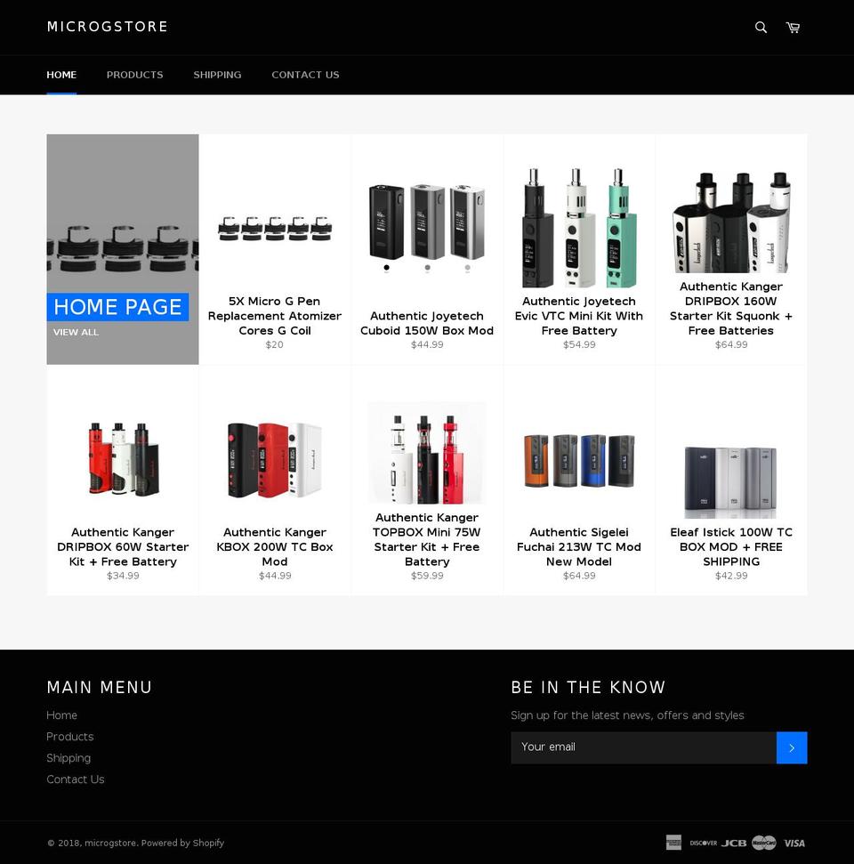 microgstore.net shopify website screenshot