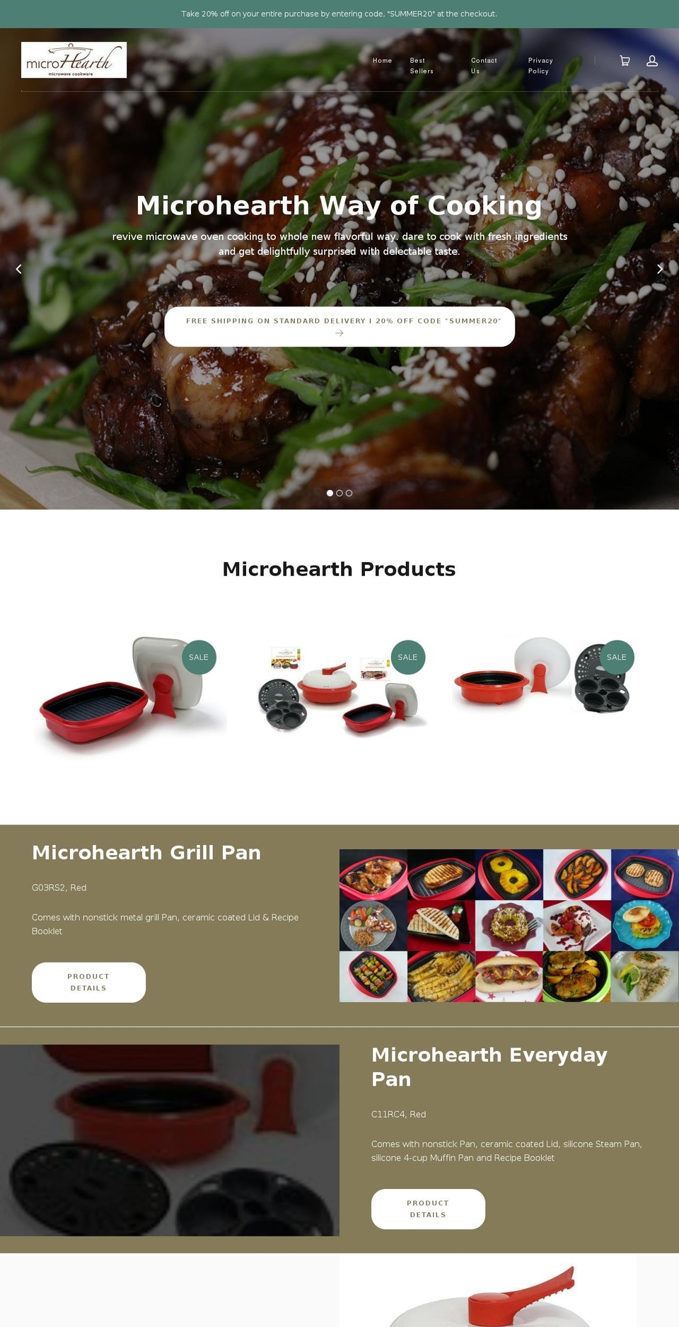 microhearth.com shopify website screenshot
