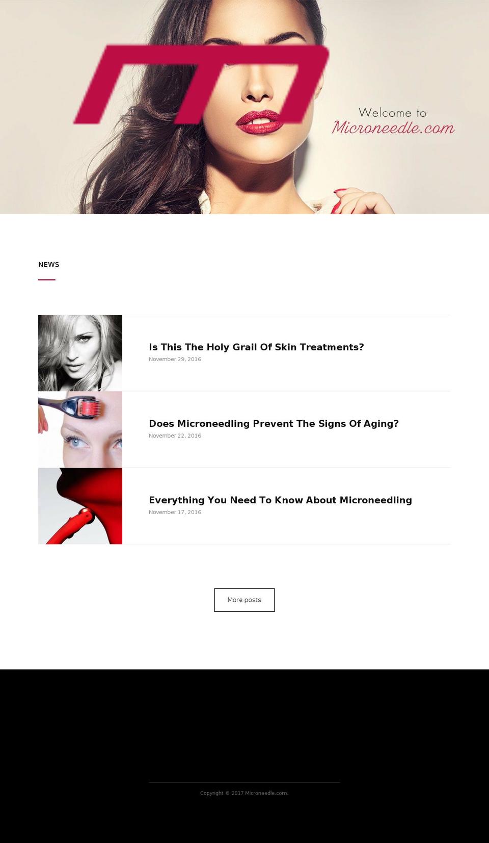 microneedle.com shopify website screenshot