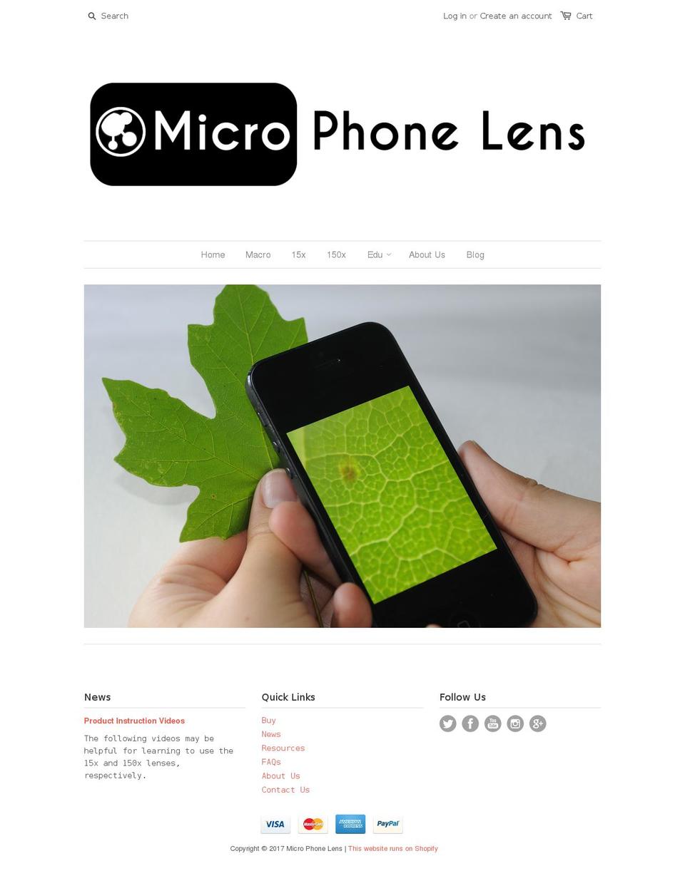 microphonelens.com shopify website screenshot