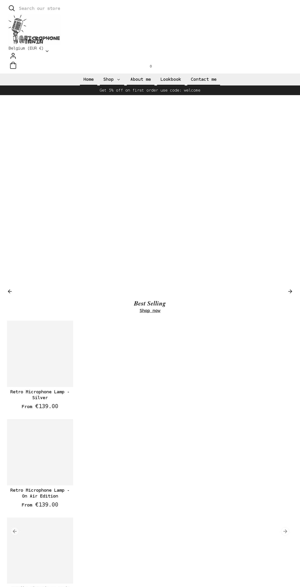 microphonemania.com — Shopify storefront screenshot