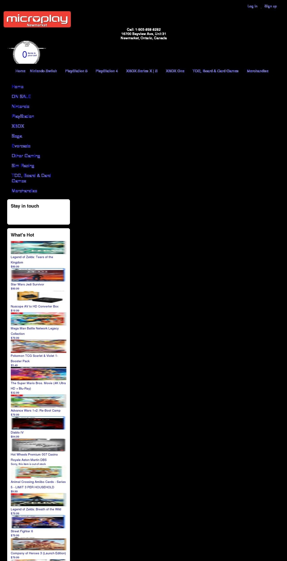 microplaynewmarket.com shopify website screenshot