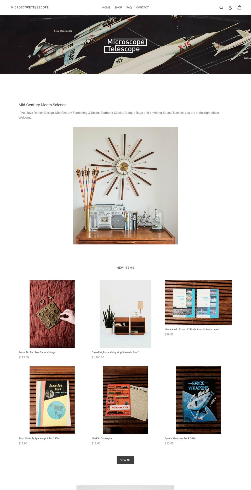 microscopetelescope.com shopify website screenshot