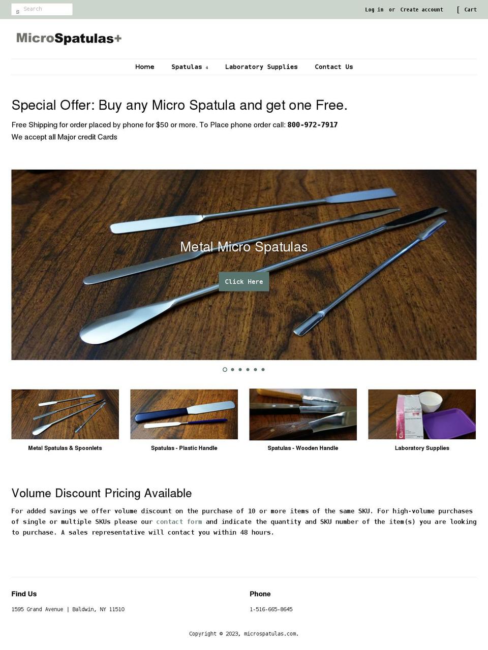 microspatulas.com shopify website screenshot