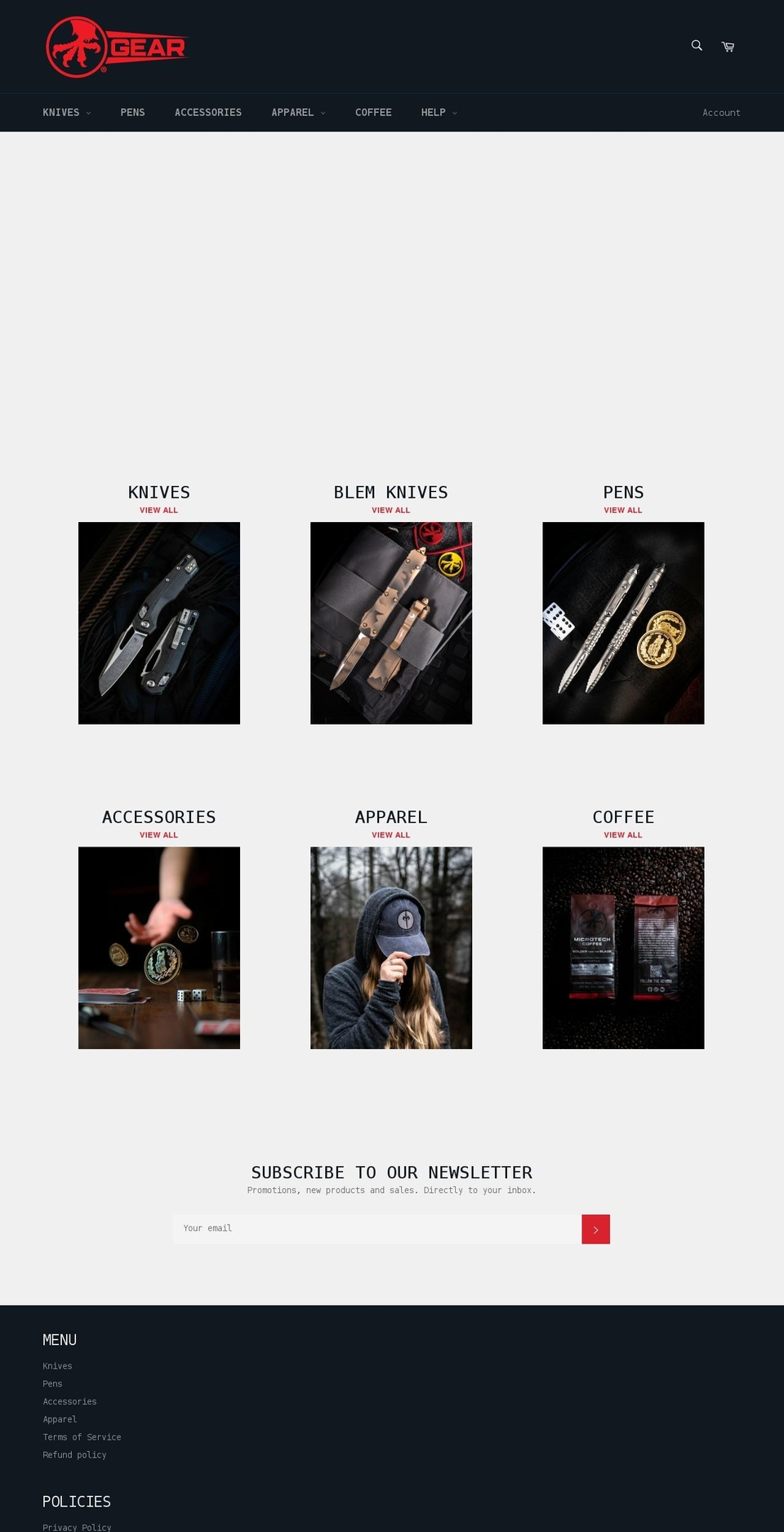 microtechgear.com shopify website screenshot