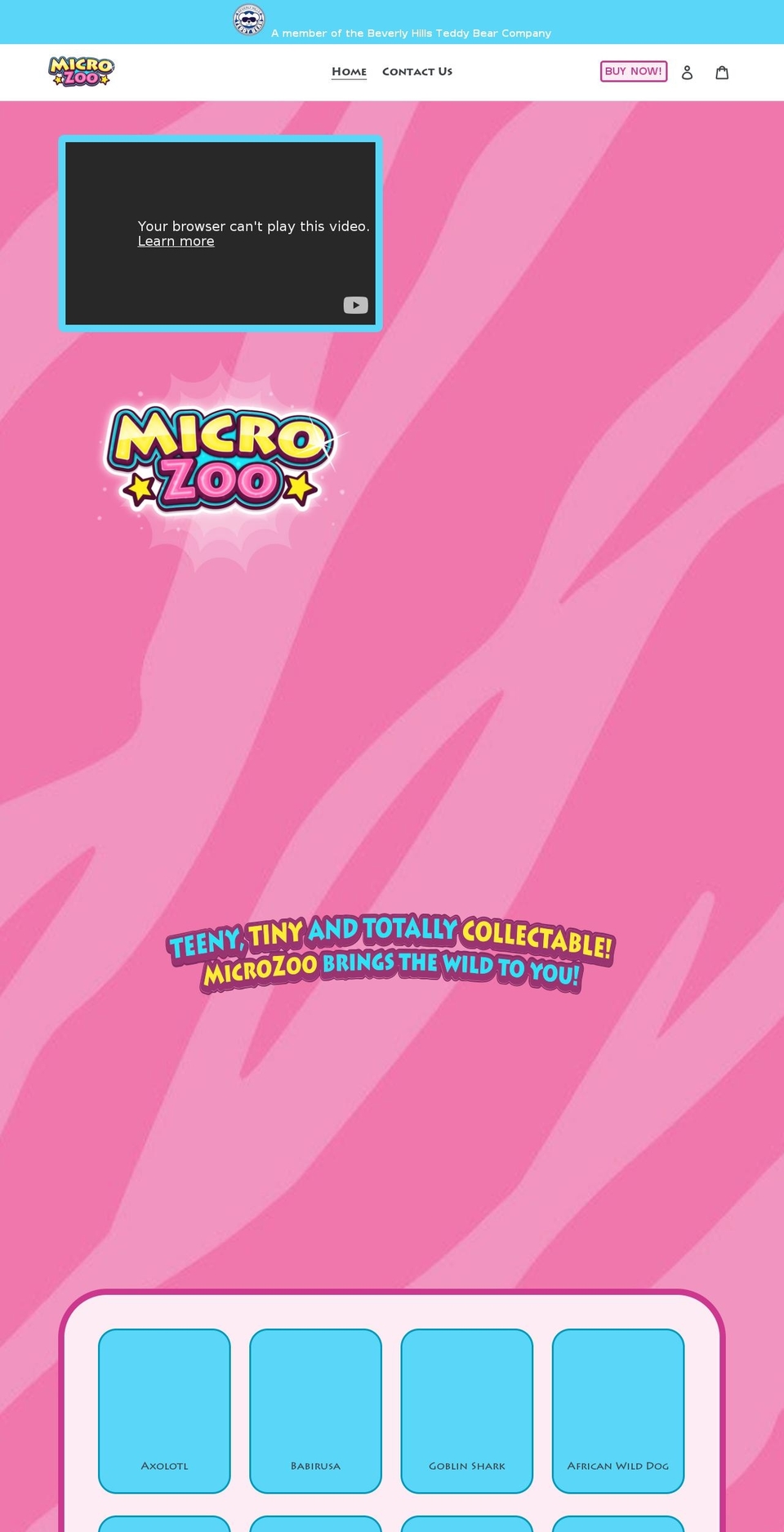 microzooworld.com shopify website screenshot