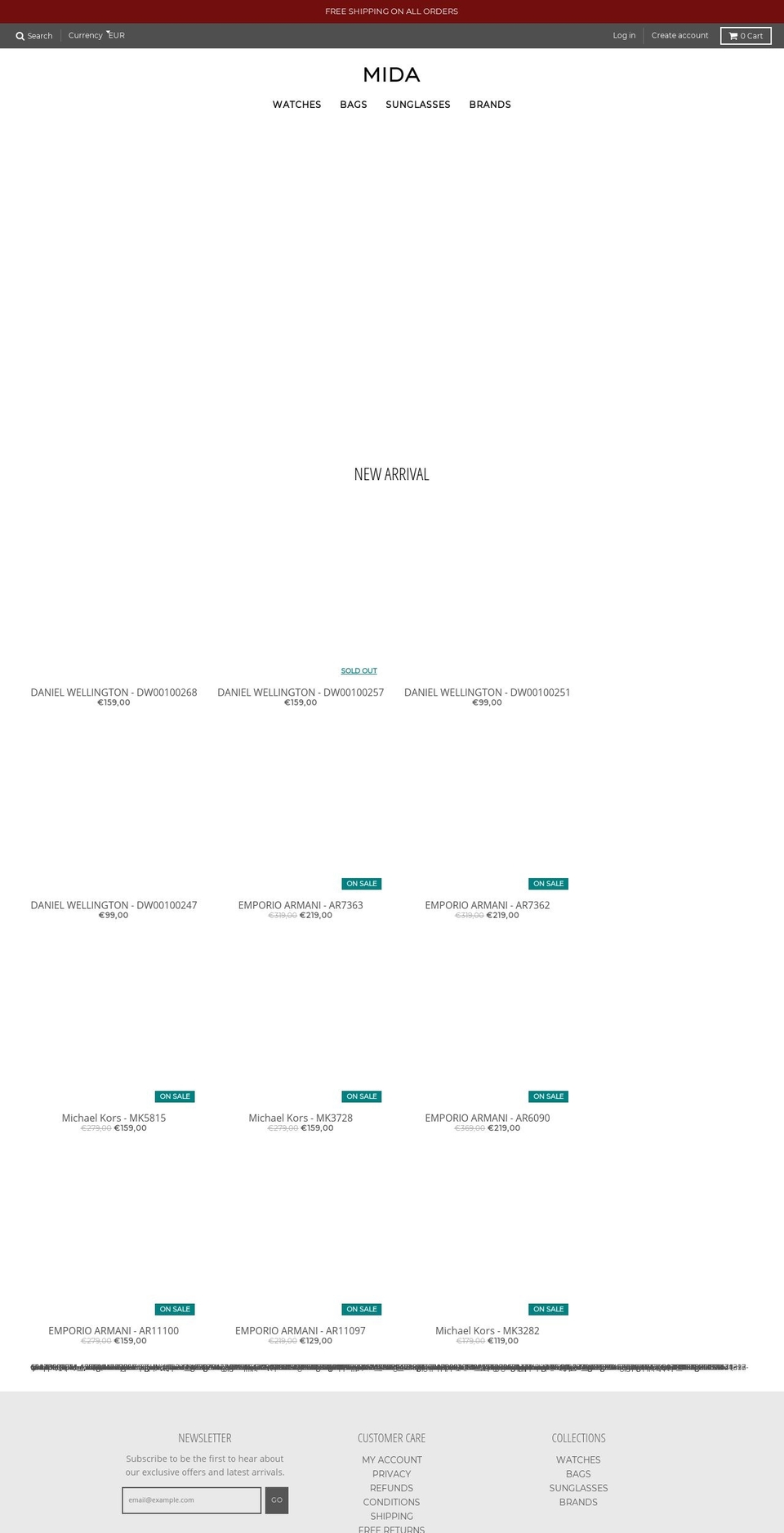 mida-store.com — Shopify storefront screenshot