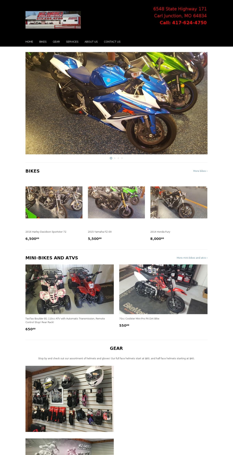 midamericacycleandrecycle.com shopify website screenshot
