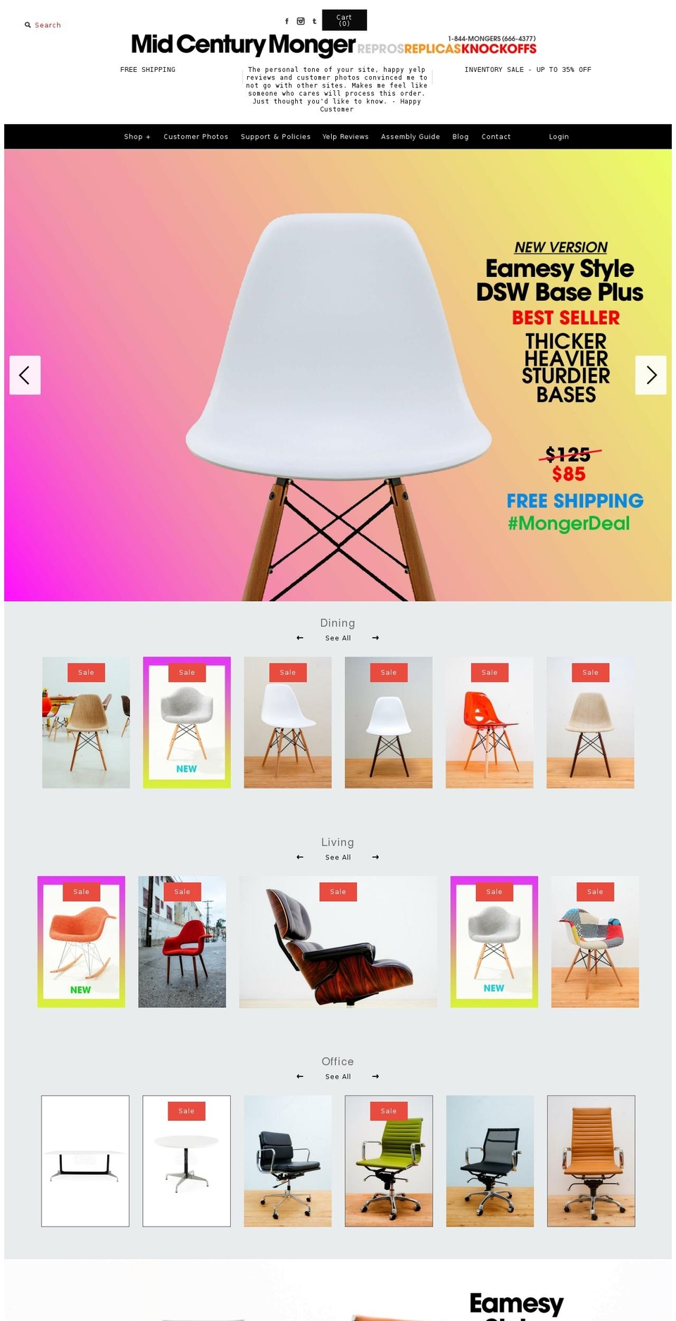 midcenturymonger.com shopify website screenshot