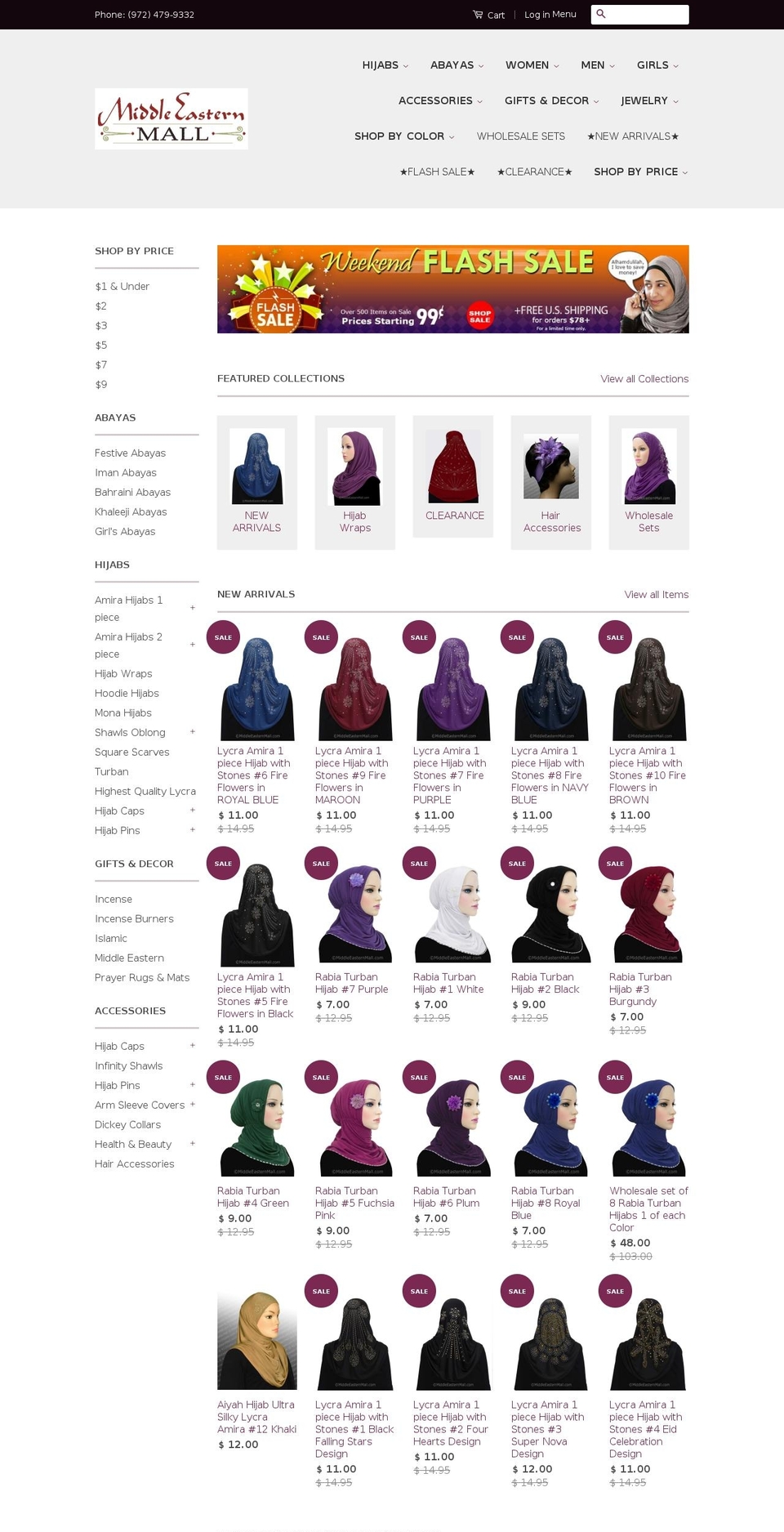Simple Shopify theme site example middleeasternmall.com