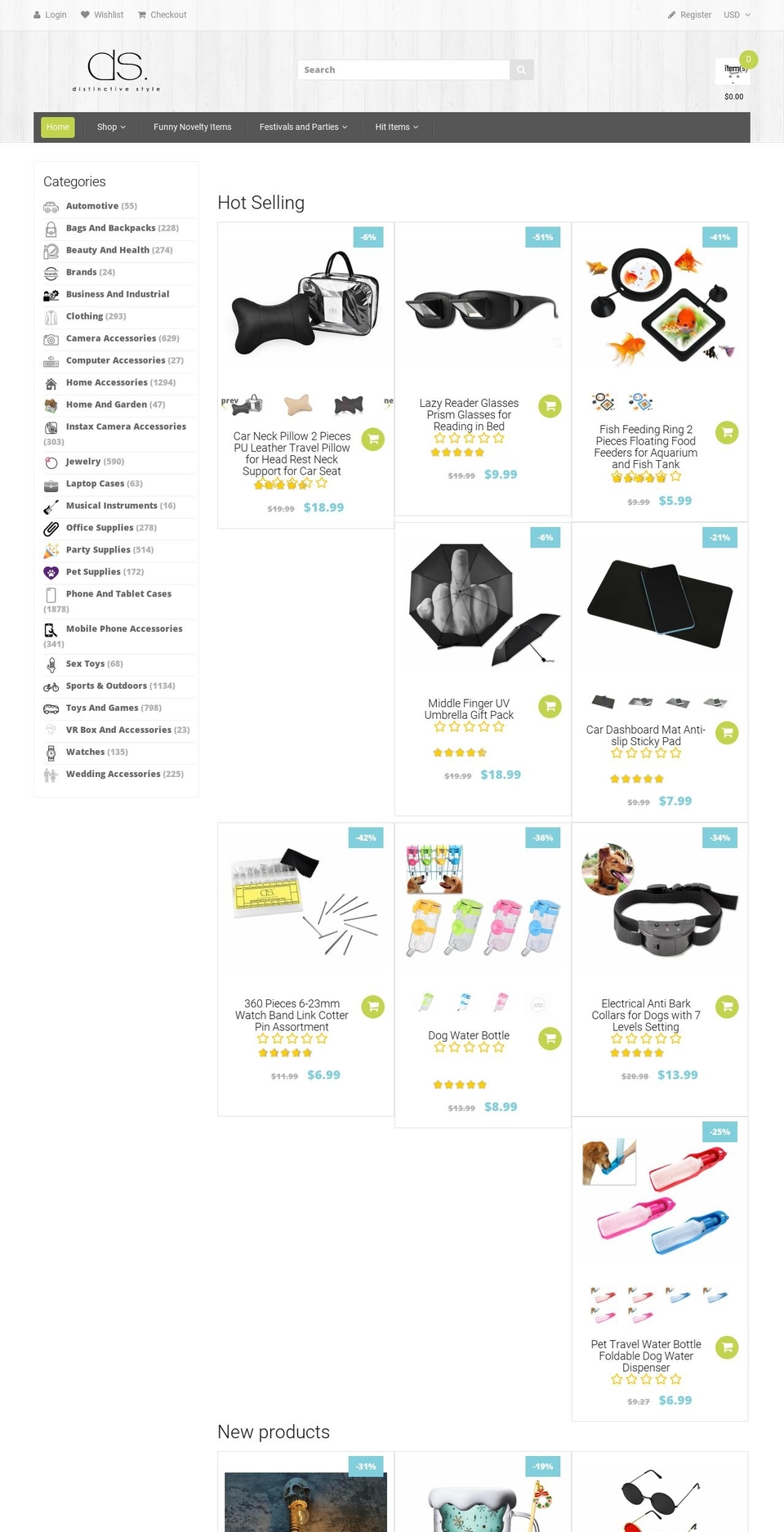 DSStyles  -- Shopify theme site example middlefinger.shop