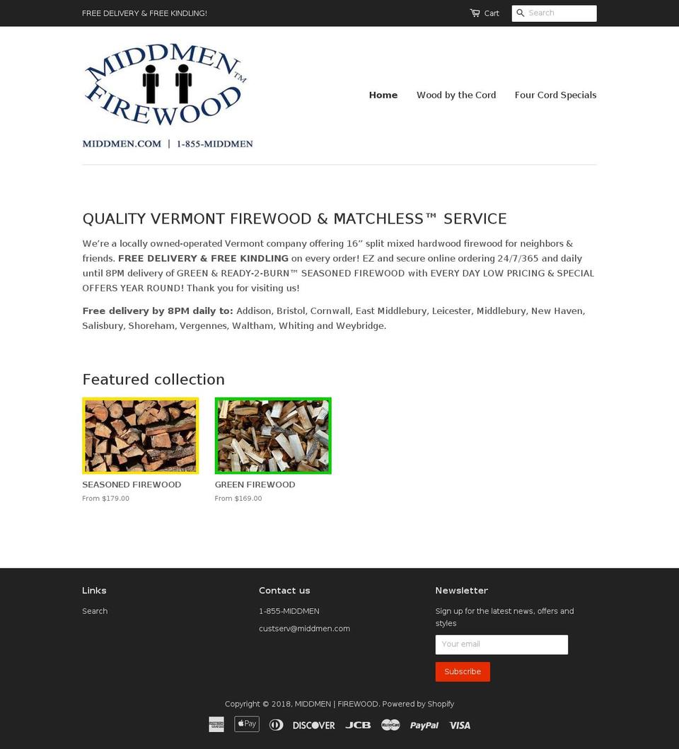 middmen.com — Shopify storefront screenshot