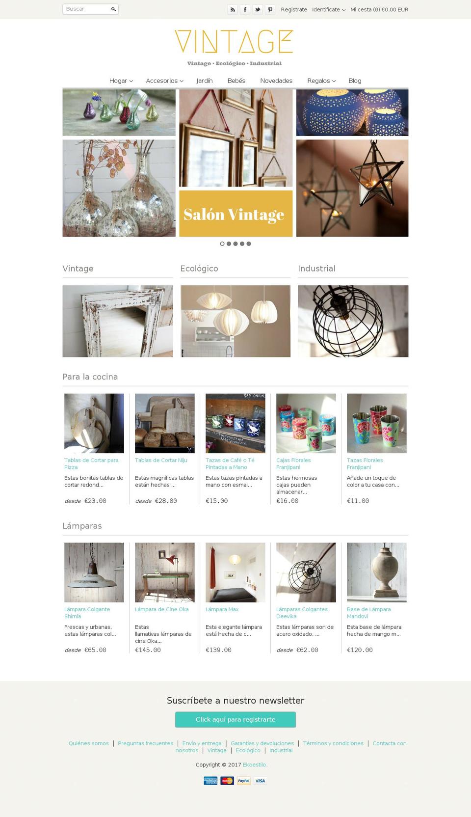 midecoracionvintage.com shopify website screenshot