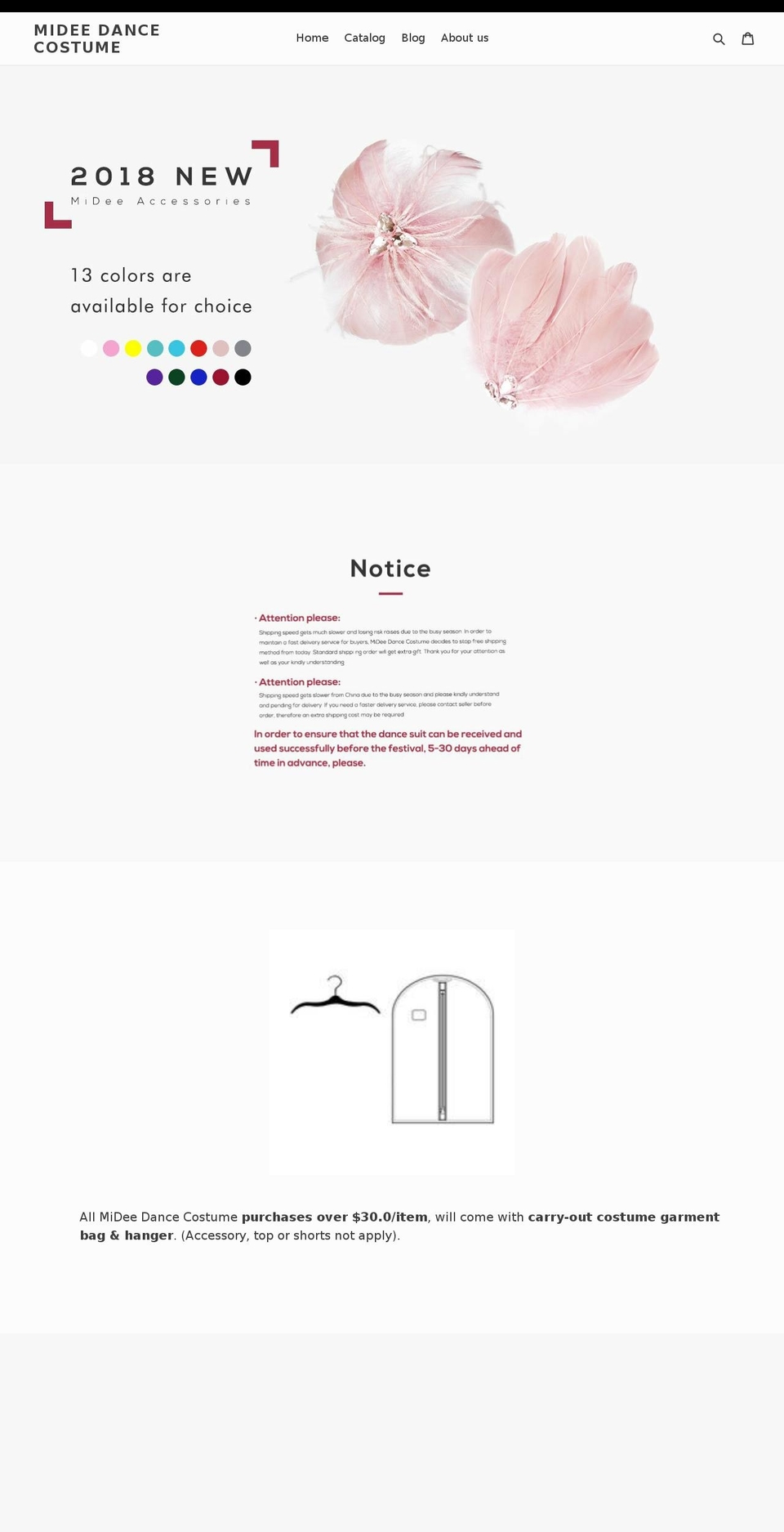 mideedancecostume.com shopify website screenshot