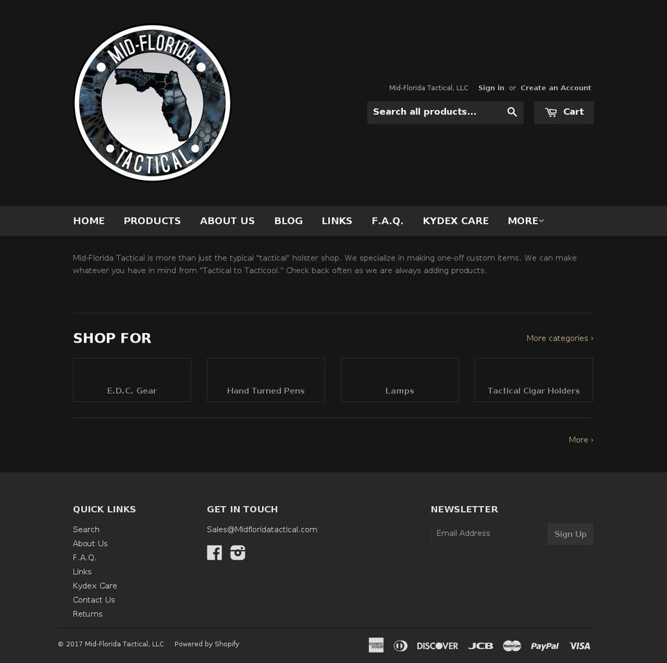 midfloridatactical.com shopify website screenshot