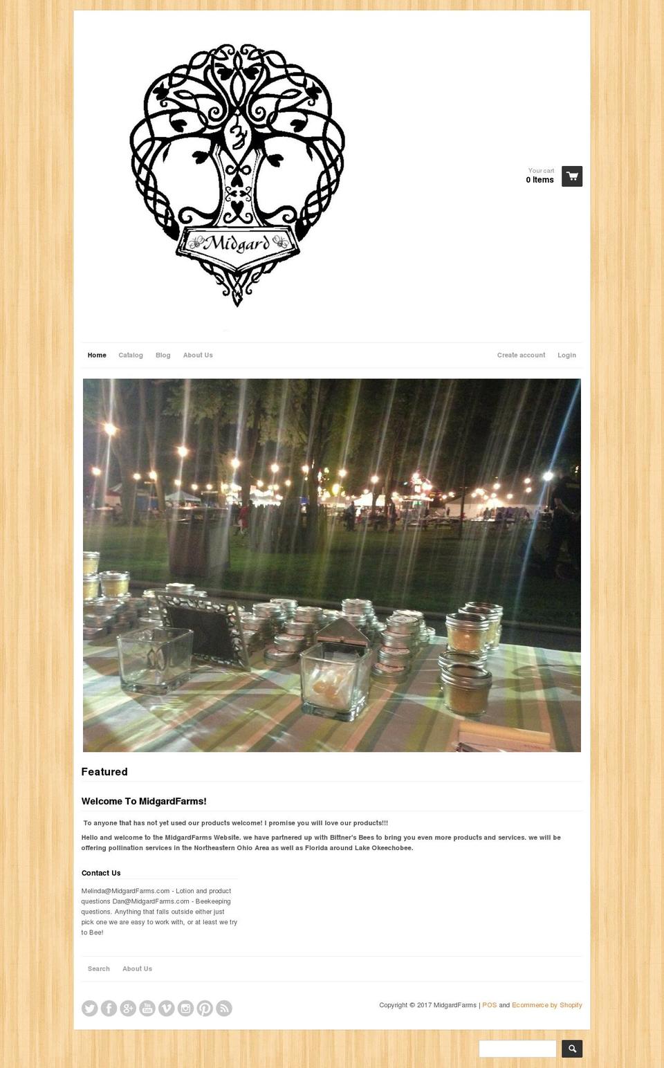 midgardfarms.com shopify website screenshot