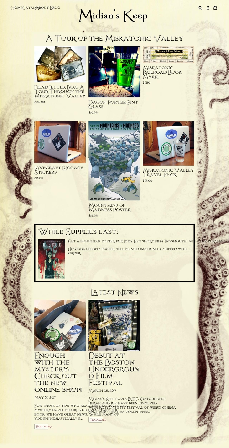 midians-keep.com shopify website screenshot