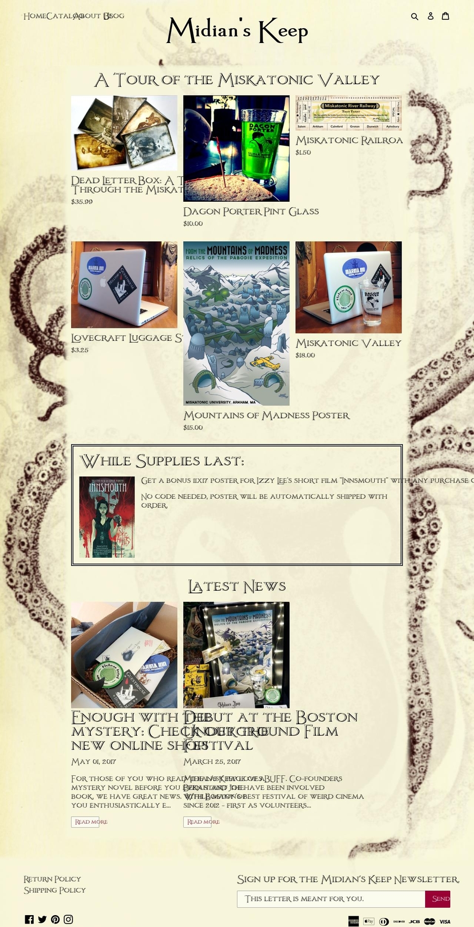 midianskeep.com — Shopify storefront screenshot