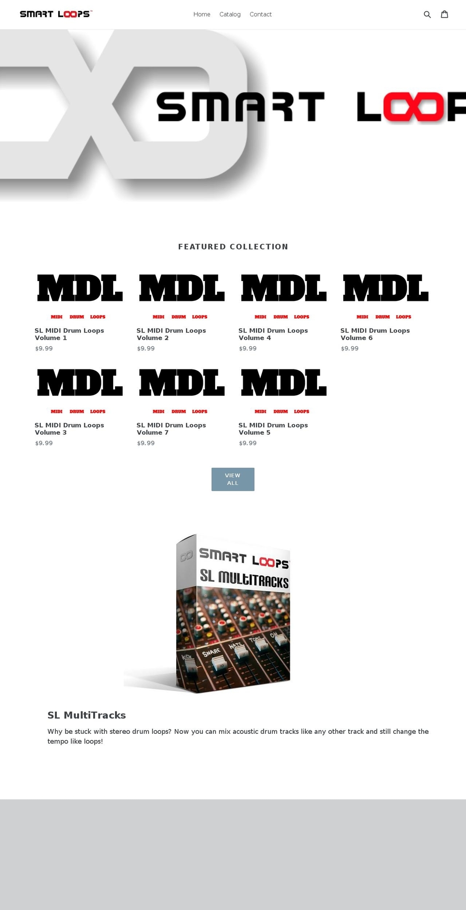 mididrumloops.com — Shopify storefront screenshot