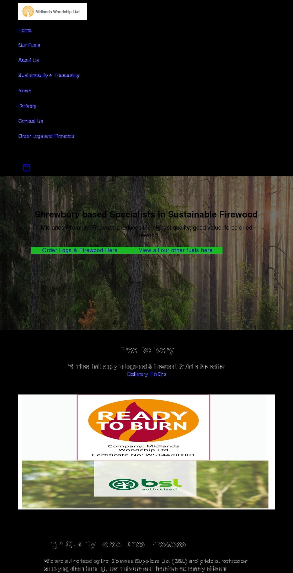 midlandswoodchip.co.uk shopify website screenshot