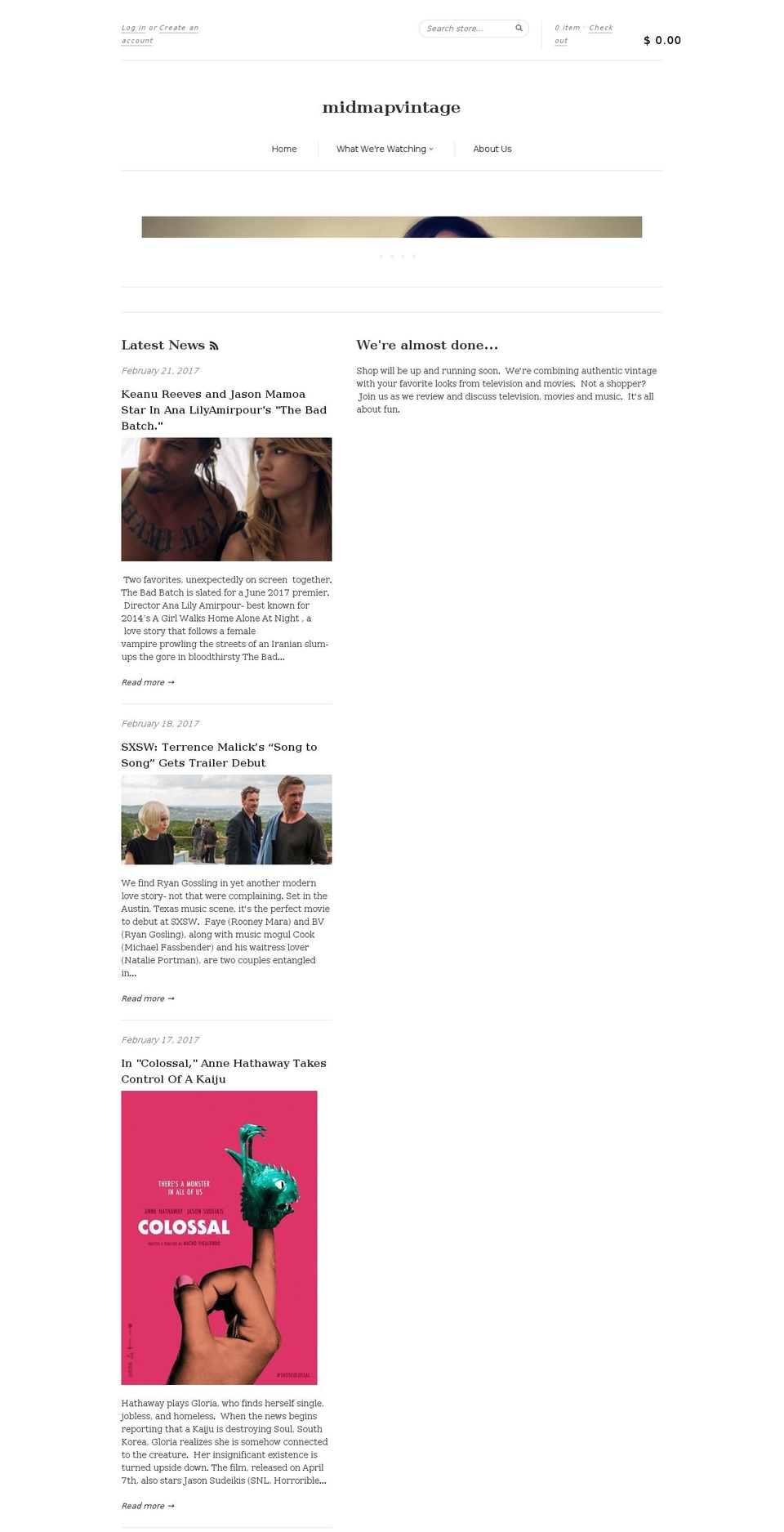 midmapvintage.com shopify website screenshot