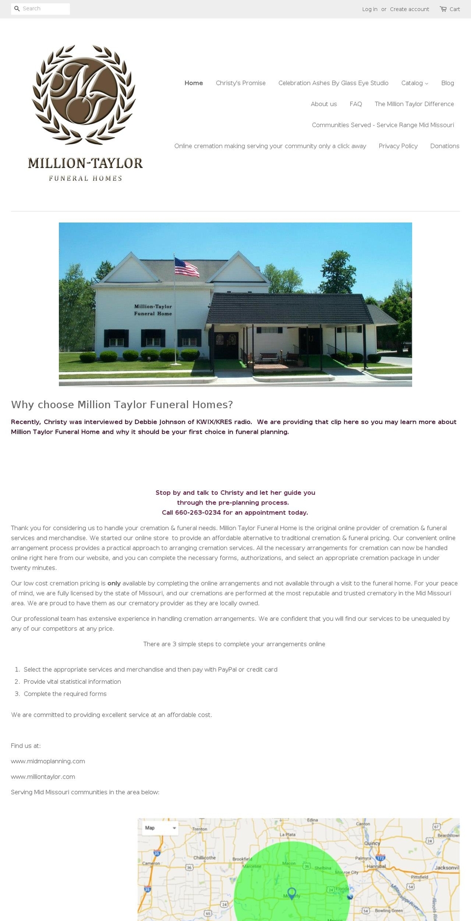 midmoplanning.com shopify website screenshot