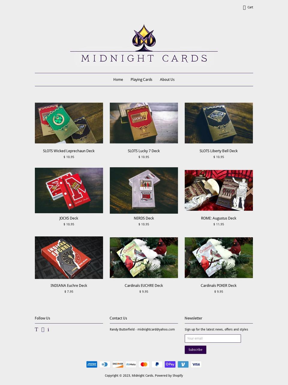midnight-cards.myshopify.com shopify website screenshot