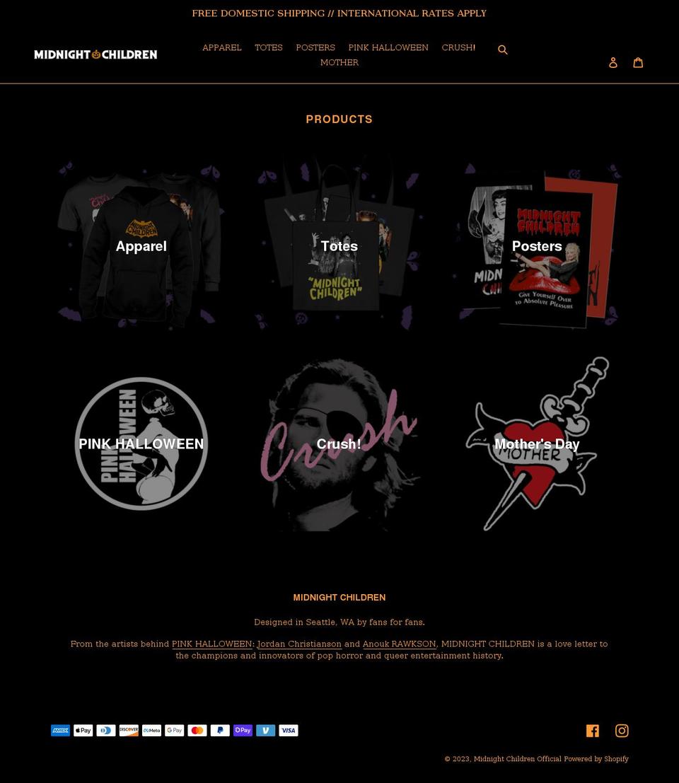 midnight-children-official.com shopify website screenshot