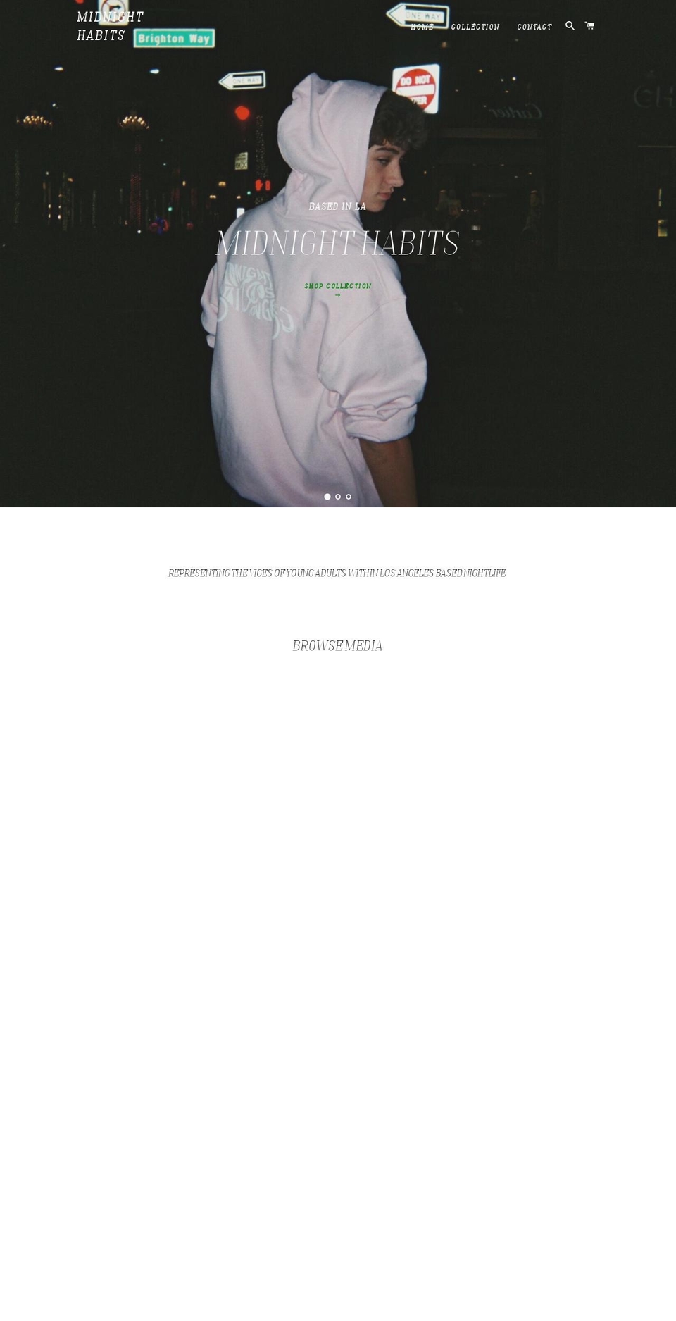 Thememh Shopify theme site example midnighthabits.com