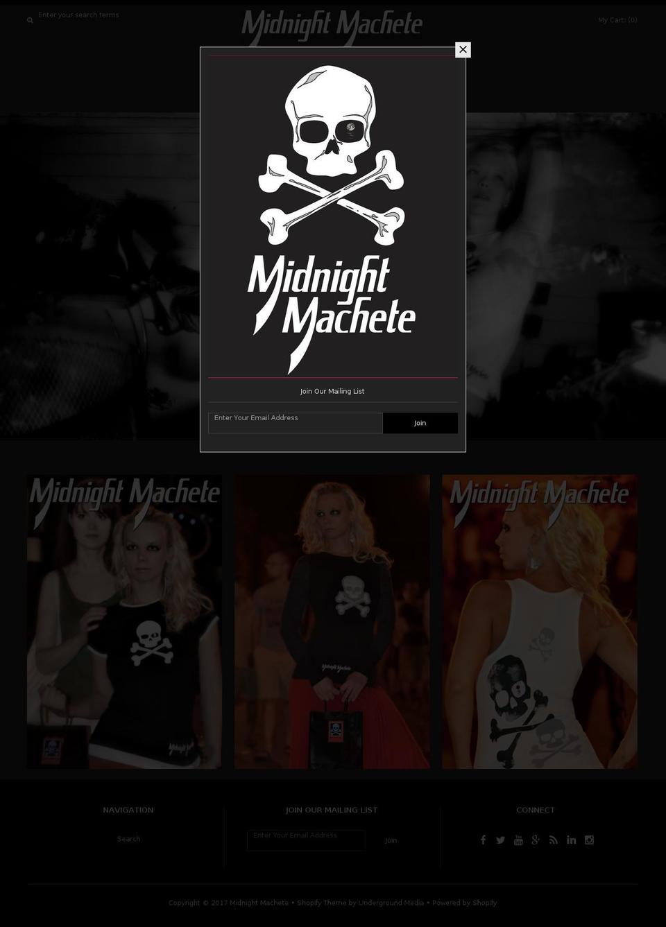 midnightmachete.com shopify website screenshot