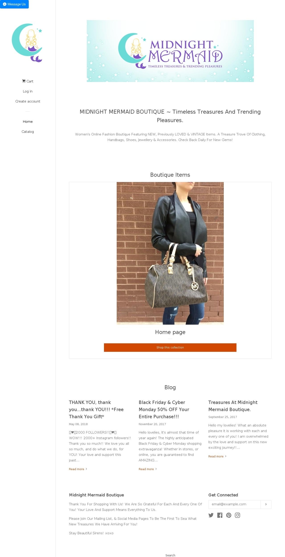 midnightmermaidboutique.com — Shopify storefront screenshot