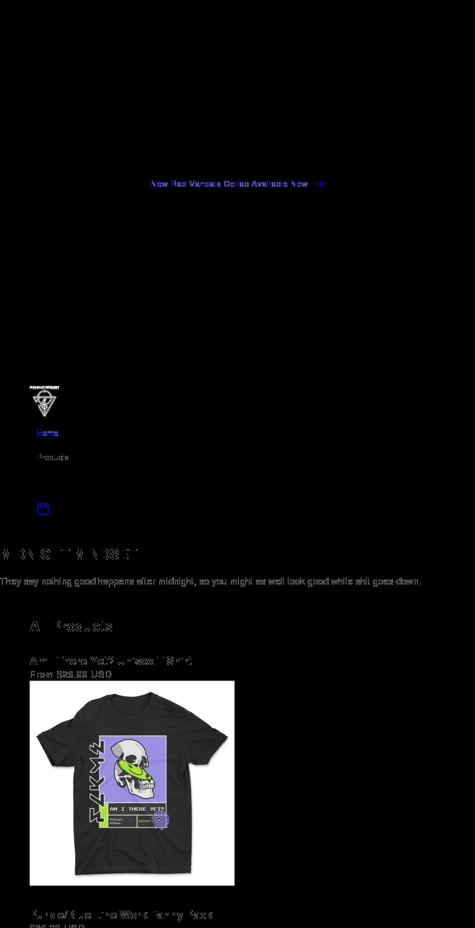 midnightmindset.com shopify website screenshot