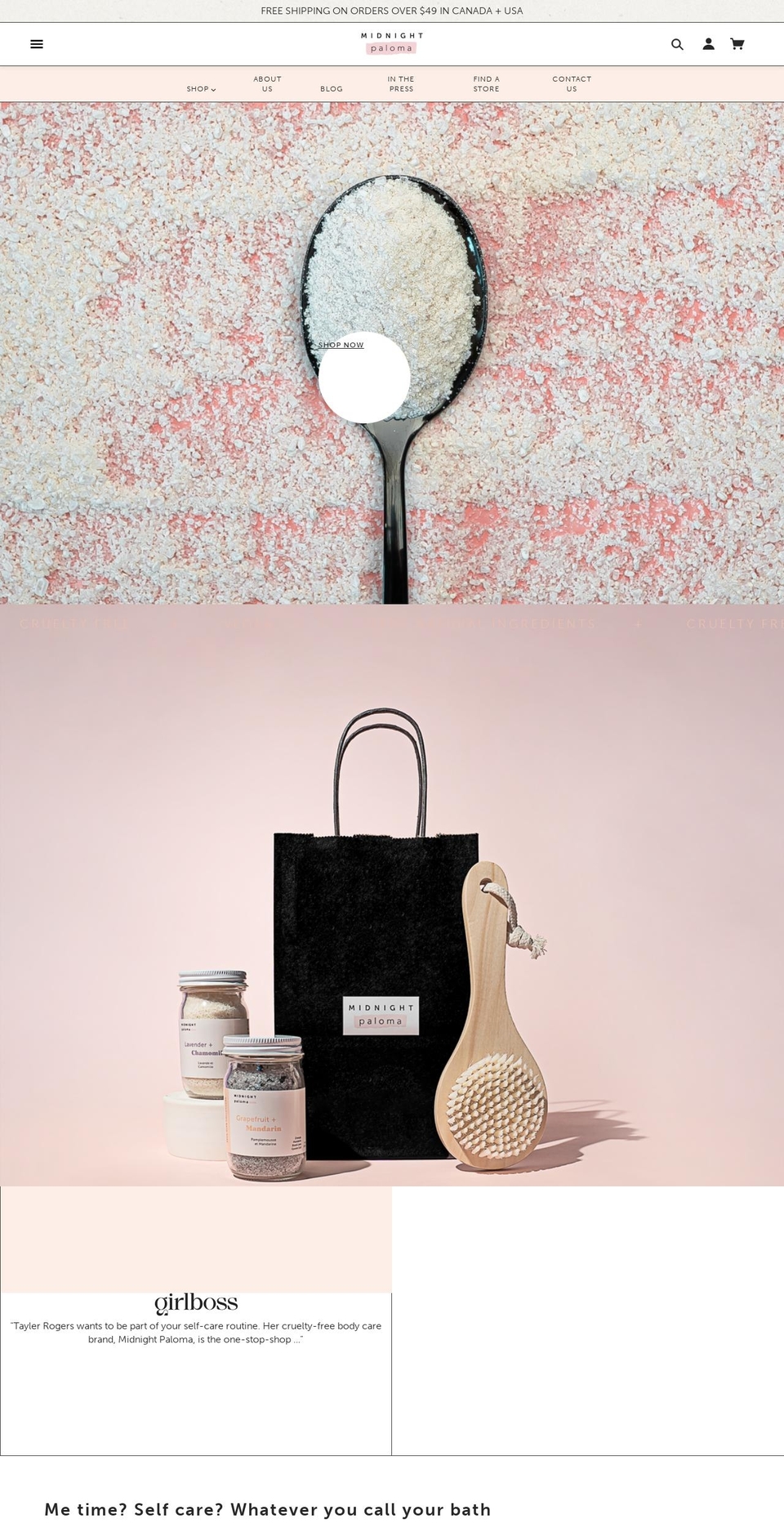 midnightpaloma.com shopify website screenshot