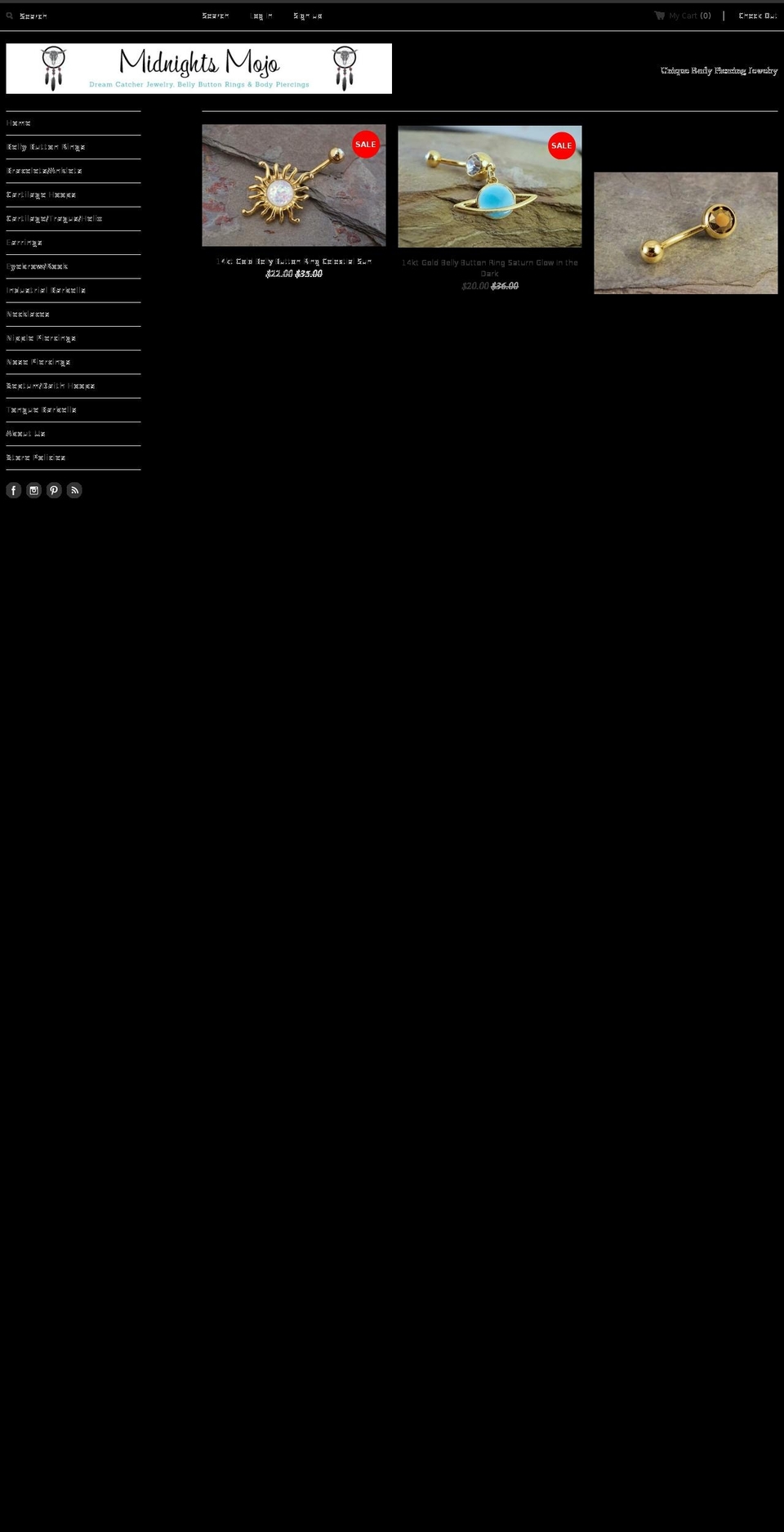 midnights-mojo.com shopify website screenshot