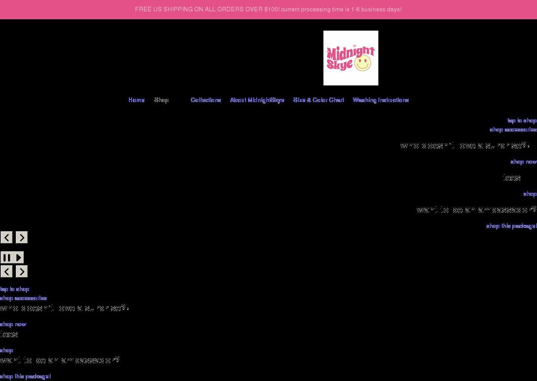midnightskye-co.com shopify website screenshot