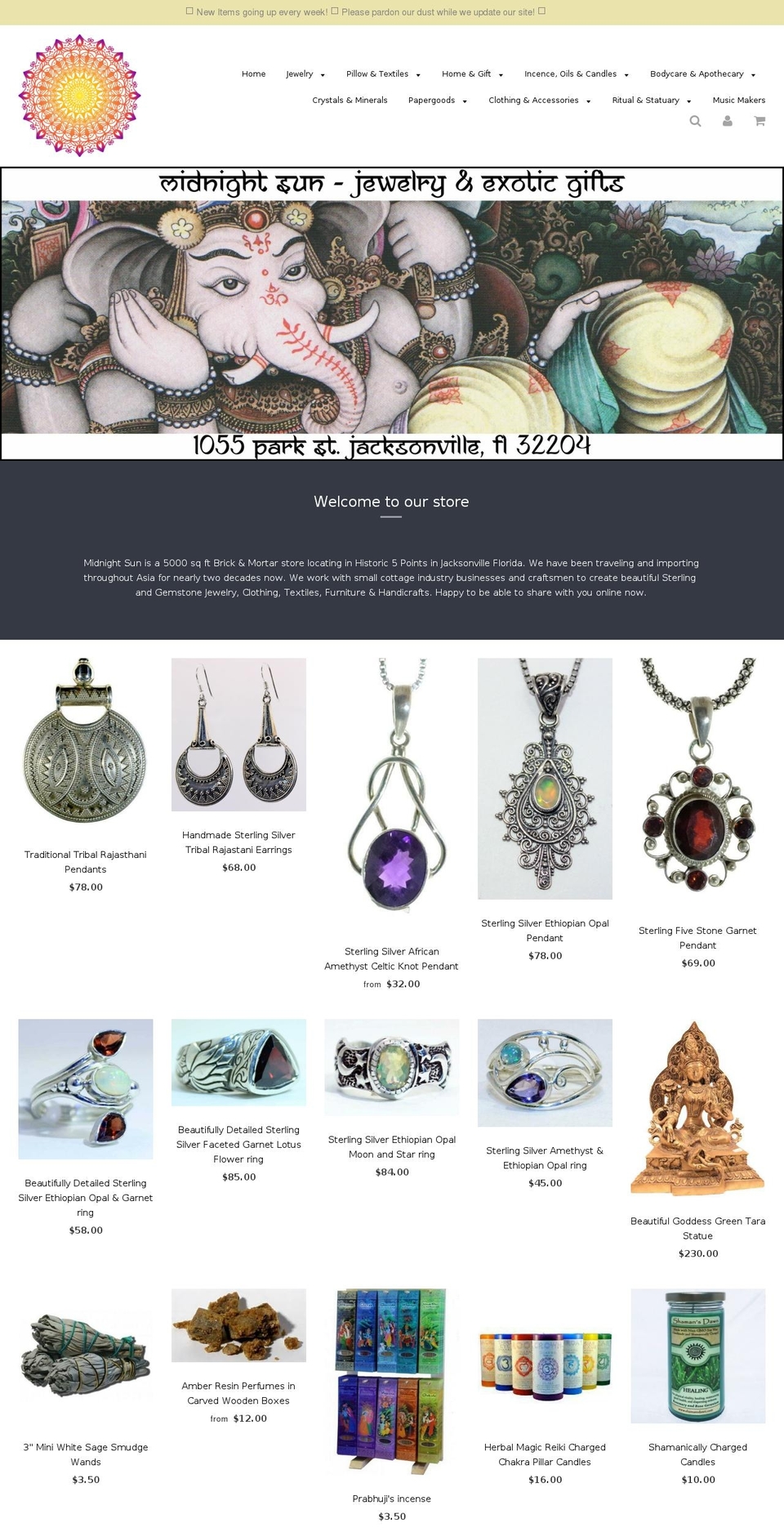 midnightsunimports.net shopify website screenshot