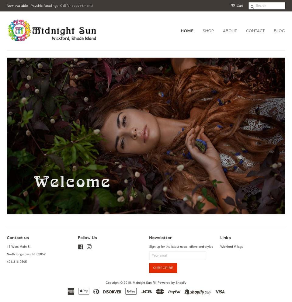 midnightsunri.net shopify website screenshot