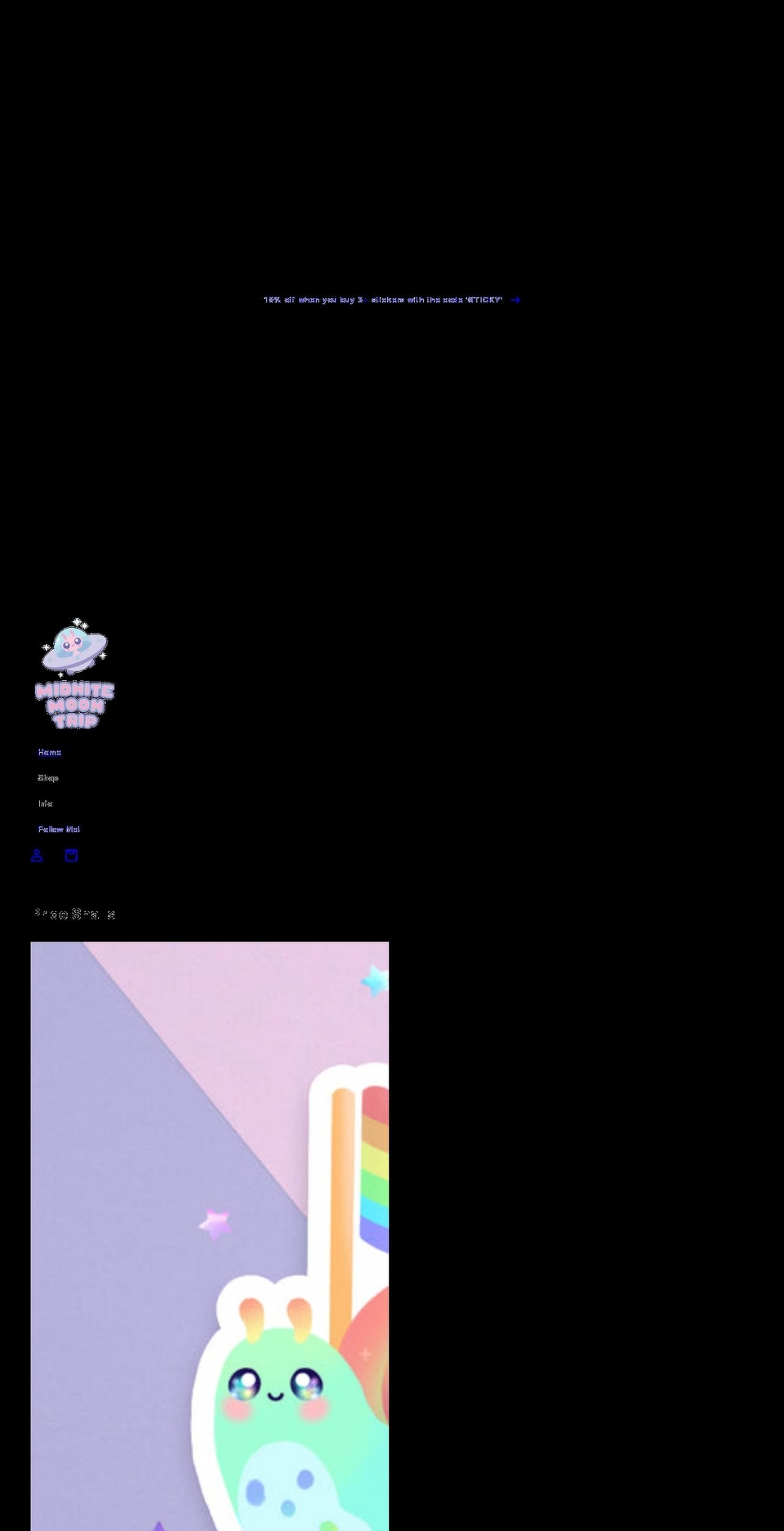 midnitemoontrip.com shopify website screenshot