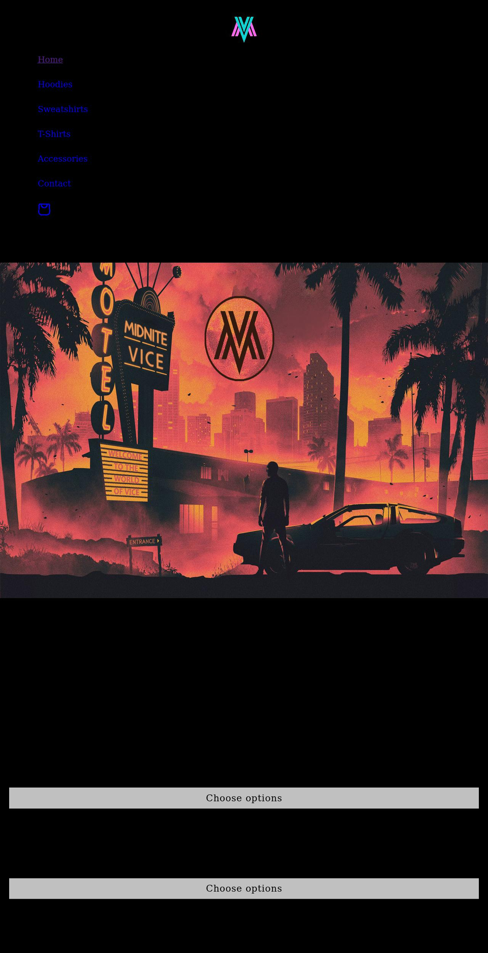 midnitevice.com shopify website screenshot