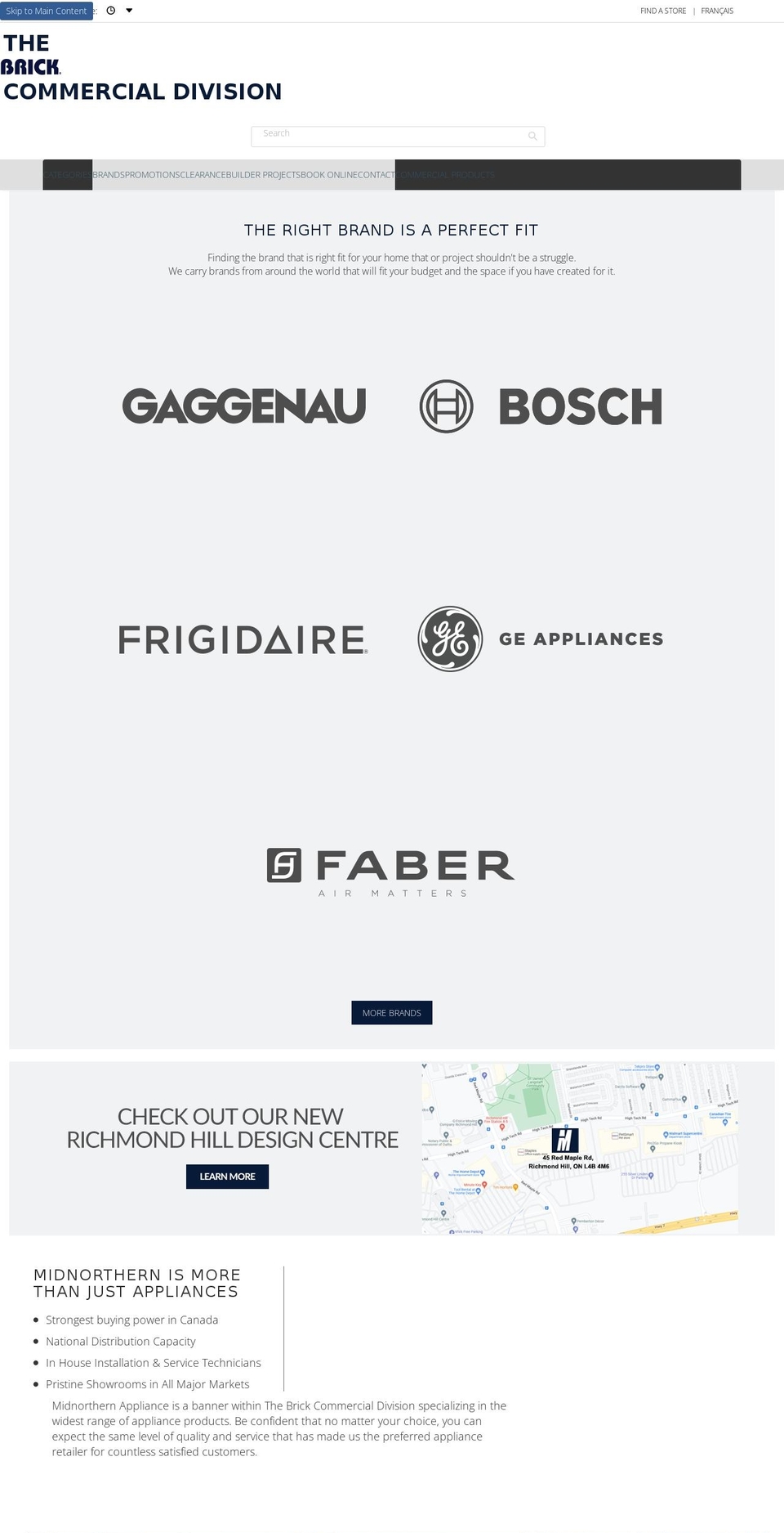 midnorthernappliance.com shopify website screenshot