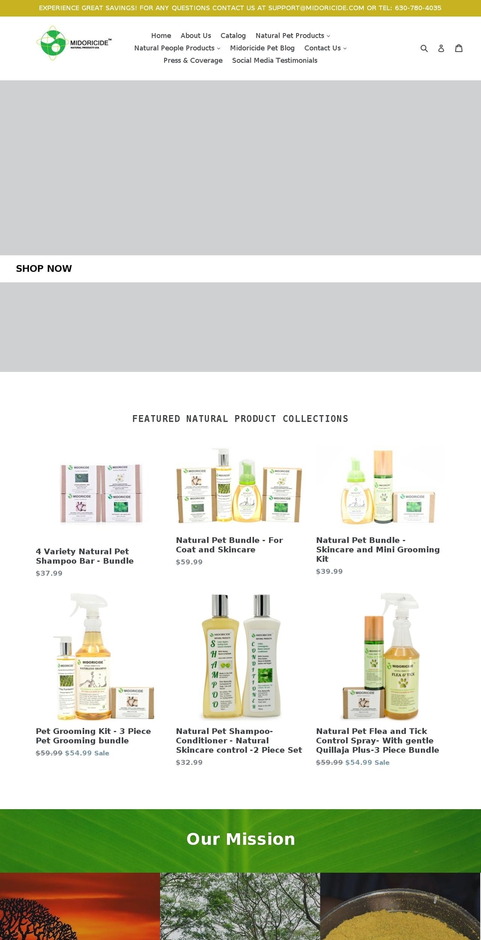 midoricide.com shopify website screenshot