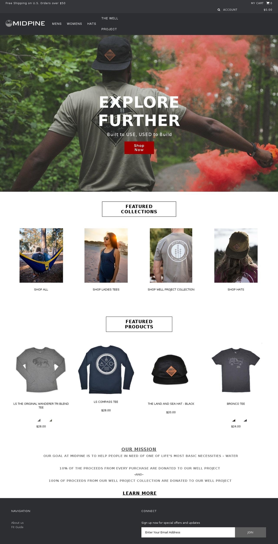 midpine.com shopify website screenshot